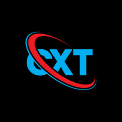 Fototapeta na wymiar CXT logo. CXT letter. CXT letter logo design. Initials CXT logo linked with circle and uppercase monogram logo. CXT typography for technology, business and real estate brand.