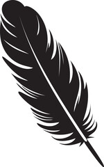 Obraz premium Celestial Cascade Elegant Feather Logo Feathered Odyssey Floating Plume Icon