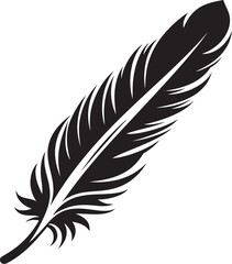 Winged Whispers Elegant Plume Design Zenith Zephyr Floating Feather Symbol