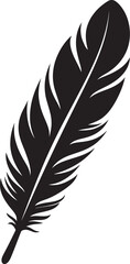Whispering Wings Feathered Iconic Emblem Celestial Quill Vector Feather Symbolism