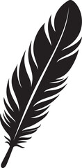 Obraz premium Whispering Wings Feathered Iconic Emblem Celestial Quill Vector Feather Symbolism
