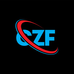 CZF logo. CZF letter. CZF letter logo design. Initials CZF logo linked with circle and uppercase monogram logo. CZF typography for technology, business and real estate brand.