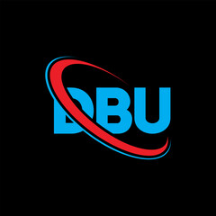 DBU logo. DBU letter. DBU letter logo design. Intitials DBU logo linked with circle and uppercase monogram logo. DBU typography for technology, business and real estate brand.