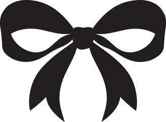 Velvet Whispers Elegant Ribbon Emblem Symphony of Joy Gift Bow Vector Symbol