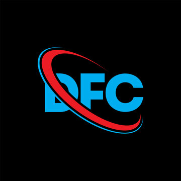 DFC logo. DFC letter. DFC letter logo design. Initials DFC logo linked with circle and uppercase monogram logo. DFC typography for technology, business and real estate brand.