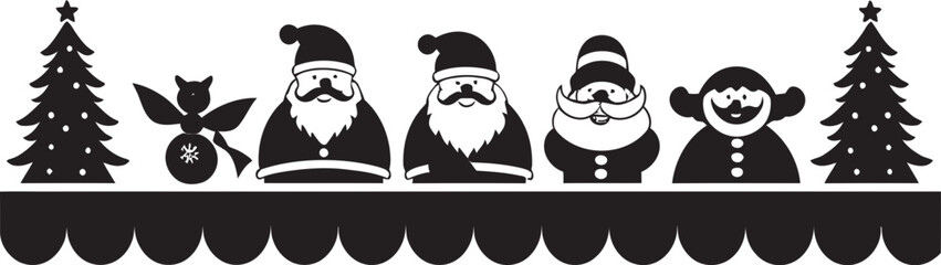 Winter Whimsy Christmas Card Emblem Snowflake Serenity Vector Festive Icon