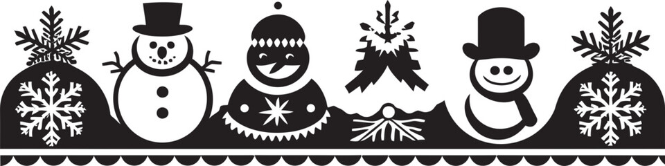 Jovial Jubilation Vector Card Element Twinkling Traditions Christmas Emblem Symphony