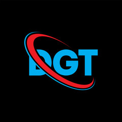 DGT logo. DGT letter. DGT letter logo design. Initials DGT logo linked with circle and uppercase monogram logo. DGT typography for technology, business and real estate brand.
