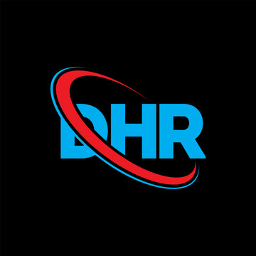 DHR logo. DHR letter. DHR letter logo design. Initials DHR logo linked with circle and uppercase monogram logo. DHR typography for technology, business and real estate brand.