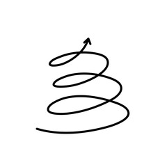 Hand Drawn Spiral Arrow