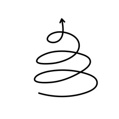 Hand Drawn Spiral Arrow