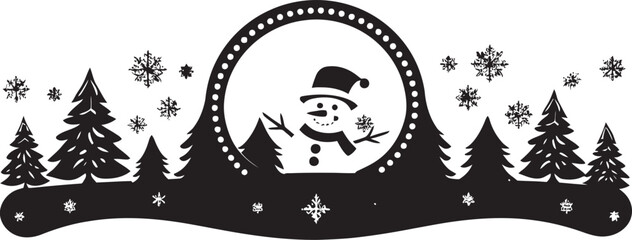 Peppermint Pleasantries Christmas Card Element Snowfall Serenity Vector Decorative Icon