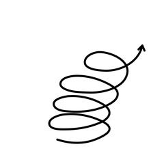 Hand Drawn Spiral Arrow