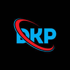 Fototapeta na wymiar DKP logo. DKP letter. DKP letter logo design. Initials DKP logo linked with circle and uppercase monogram logo. DKP typography for technology, business and real estate brand.