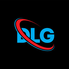 Fototapeta premium DLG logo. DLG letter. DLG letter logo design. Initials DLG logo linked with circle and uppercase monogram logo. DLG typography for technology, business and real estate brand.