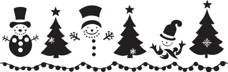 Candy Cane Crescendo Decorative Icon Design Yule Log Lullaby Christmas Symphony Emblem