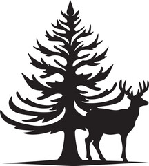 Obraz premium Yuletide Elegance Decorative Card Icon Holly Jolly Highlights Vector Logo Symphony