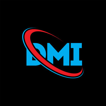 DMI logo. DMI letter. DMI letter logo design. Initials DMI logo linked with circle and uppercase monogram logo. DMI typography for technology, business and real estate brand.