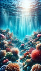 Underwater Paradise, Vibrant Coral Reef Ecosystem