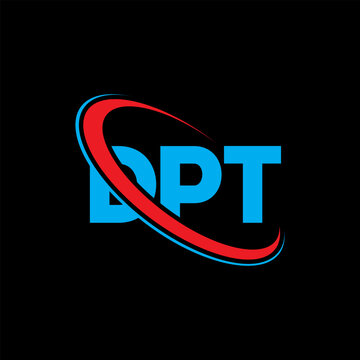 DPT logo. DPT letter. DPT letter logo design. Initials DPT logo linked with circle and uppercase monogram logo. DPT typography for technology, business and real estate brand.