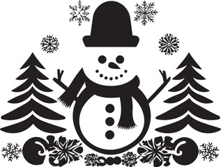 Enchanted Greetings Festive Logo Design Tidings of Joy Decorative Element Symphony