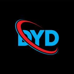 DYD logo. DYD letter. DYD letter logo design. Initials DYD logo linked with circle and uppercase monogram logo. DYD typography for technology, business and real estate brand. © mamun25g