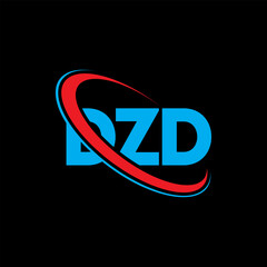 DZD logo. DZD letter. DZD letter logo design. Initials DZD logo linked with circle and uppercase monogram logo. DZD typography for technology, business and real estate brand.