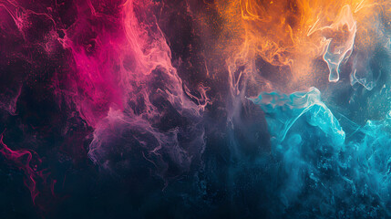 Colorful Background With Smoke and Water