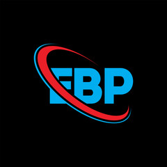EBP logo. EBP letter. EBP letter logo design. Intitials EBP logo linked with circle and uppercase monogram logo. EBP typography for technology, business and real estate brand.