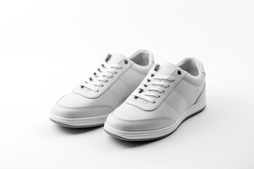 Modern Casual Shoes for Men. Isolated White Background with Leather Sneaker Footwear in Casual