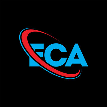 ECA logo. ECA letter. ECA letter logo design. Intitials ECA logo linked with circle and uppercase monogram logo. ECA typography for technology, business and real estate brand.