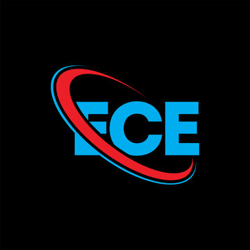 ECE logo. ECE letter. ECE letter logo design. Intitials ECE logo linked with circle and uppercase monogram logo. ECE typography for technology, business and real estate brand.