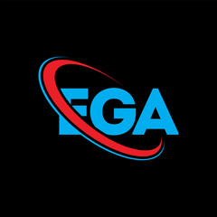 EGA logo. EGA letter. EGA letter logo design. Initials EGA logo linked with circle and uppercase monogram logo. EGA typography for technology, business and real estate brand.