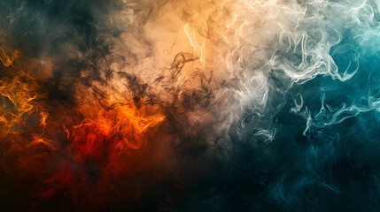 Colorful Smoke on Black Background