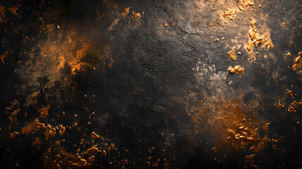Black and Gold Background With Abundant Gold Flakes