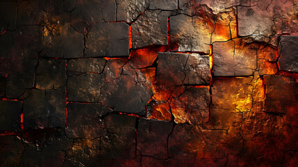 Obraz premium Close-up of Wall Cracks Showing Wear and Tear