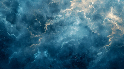 Fototapeta premium Blue and Yellow Background With Clouds