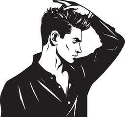 Puzzle of Languish Vector Emblem of a Distressed Soul Desolation Dance Depressed Man Logo