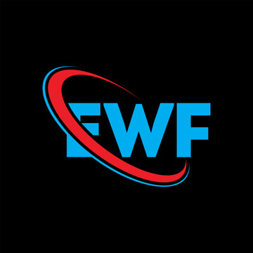 EWF logo. EWF letter. EWF letter logo design. Initials EWF logo linked with circle and uppercase monogram logo. EWF typography for technology, business and real estate brand.