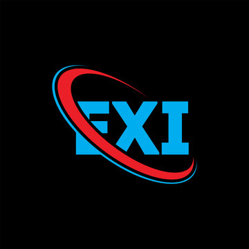 EXI logo. EXI letter. EXI letter logo design. Initials EXI logo linked with circle and uppercase monogram logo. EXI typography for technology, business and real estate brand.