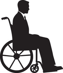 Beyond Barriers Disabled Person on Wheels Infinite Access Wheelchair Vector Design