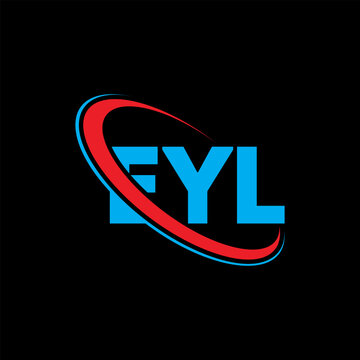 EYL logo. EYL letter. EYL letter logo design. Initials EYL logo linked with circle and uppercase monogram logo. EYL typography for technology, business and real estate brand.