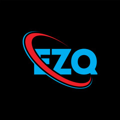 EZQ logo. EZQ letter. EZQ letter logo design. Initials EZQ logo linked with circle and uppercase monogram logo. EZQ typography for technology, business and real estate brand.