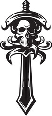 Maritime Monarchy Regal Pirate Sword Vector Logo Elegance Afloat Ornate Pirate Blade Icon
