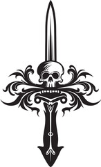 Nautical Nobility Intricate Pirate Sword Design Seafaring Splendor Fancy Cutlass Emblem