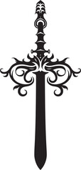 Fototapeta na wymiar Buccaneers Regalia Vector Emblem of an Elegant Pirate Blade Sea Sovereignty Fancy Cutlass Logo