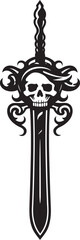 Opulent Outlaw Elegant Pirate Sword Emblem Maritime Majesty Fancy Pirate Blade Design