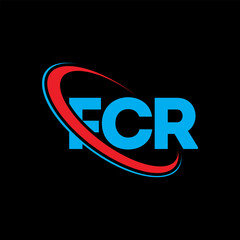 FCR logo. FCR letter. FCR letter logo design. Intitials FCR logo linked with circle and uppercase monogram logo. FCR typography for technology, business and real estate brand.