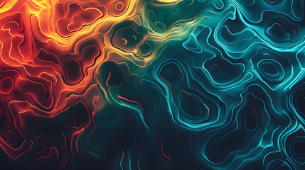 Colorful Abstract Background With Wavy Lines