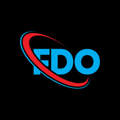 FDO logo. FDO letter. FDO letter logo design. Initials FDO logo linked with circle and uppercase monogram logo. FDO typography for technology, business and real estate brand.